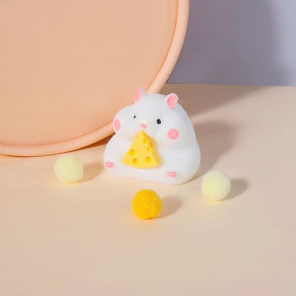 Håndlavet Taba Squishy Lille Hamster Silikone Klemmelegetøj til Stressaflastning Søde Hamsterlegetøjsgaver
