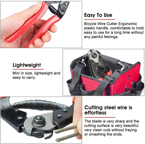 Bike Cable Cutter 190mm Chrome Vanadium Steel Bicycle Cable Cutter