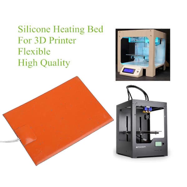 3D-printer Silikone Varmeplade 10x15cm Varmemåtte 220V 300W Printer Opvarmet Seng