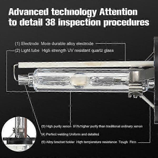 D3S Xenon HID Bulbs 35W 6000K White for Charger, 2-pack
