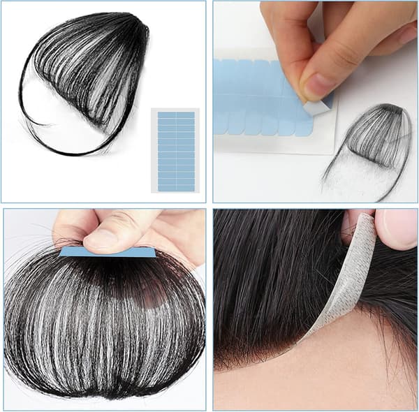10 ark Hår Extensions Tape, Dobbeltsidet Extensions Tape til Hår Extensions (Blå)