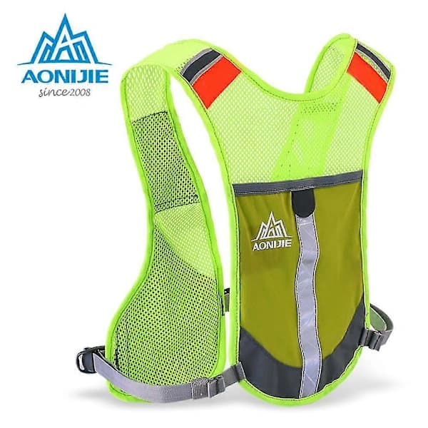 E884 Reflekterande Hydration Pack Ryggsäck Väska Sele Vattenflaska Vandring Camping Löpning Marathon