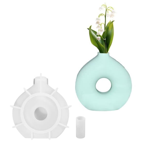 Epoxy Resin Vase Mold - 1 Piece, Transparent, Silicone, Reusable - Suitable for Making Vases, Candle Holders, DIY Projects