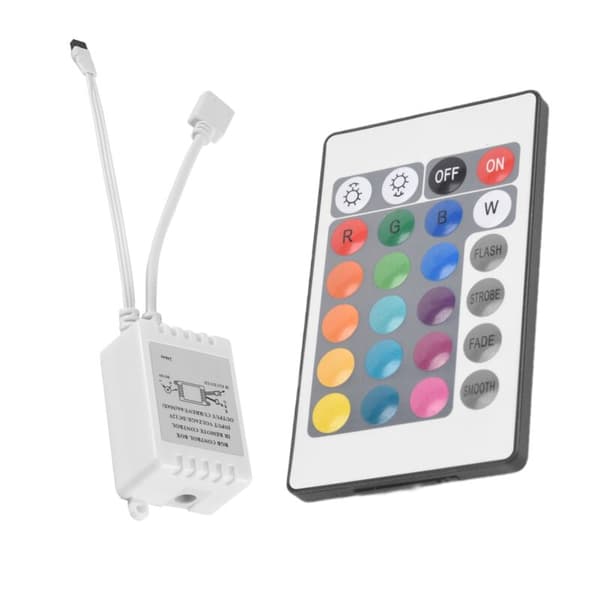 24-Key Remote Control + DC12V LED Controller RGB Control Box IR Strip Light for 5050 2835