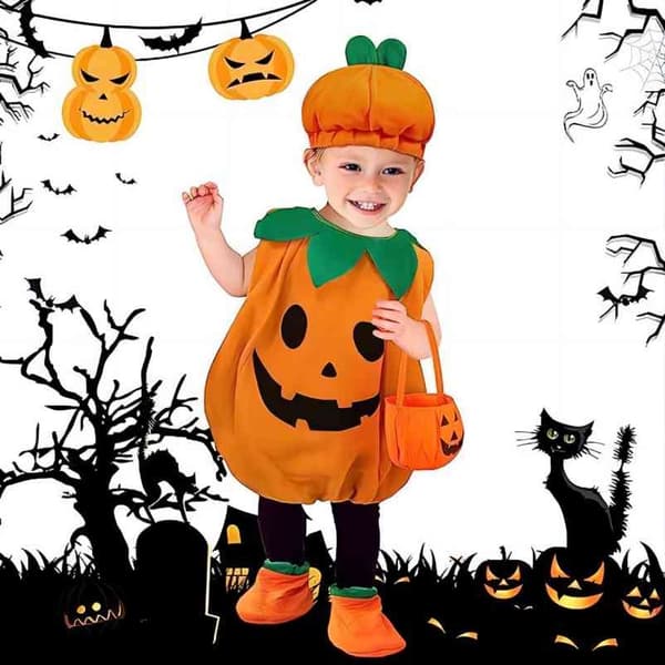 Halloween børnekostumer til børn græskarformede plantekostumer cosplay baby forælder-barn rollespilskostumer
