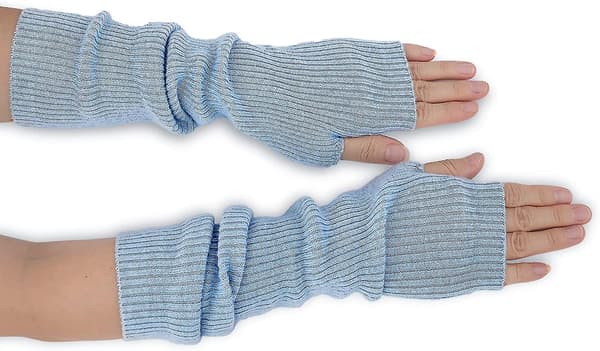 Kashmirblandede Armvarmere Vinter Fingerløse Handsker Strikkede Langærmede Vanter Szkydv