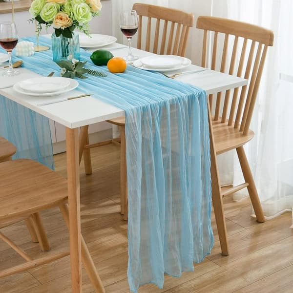 Azure bordløper - til bryllup, nattverd, bursdag, fest blå blå Blue