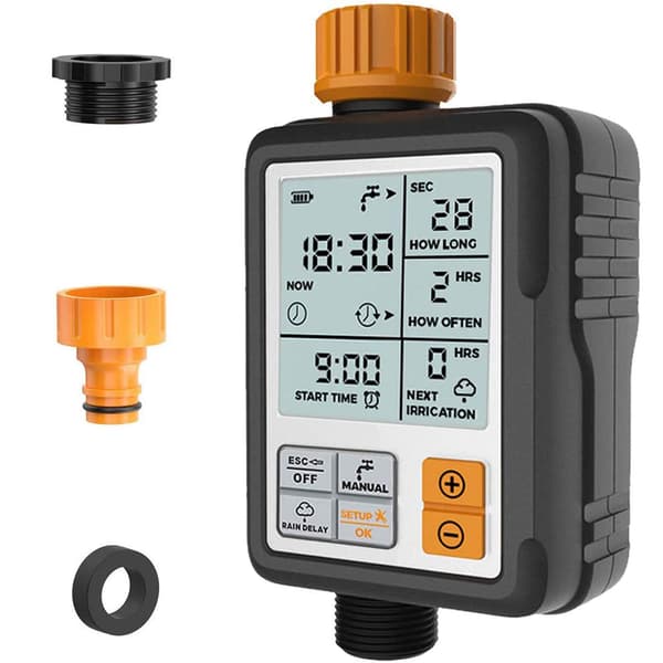 Vanningsur - Programmerbar hagekran - Digital automatisk kranur - Vanningskontroller for sprinklersystem