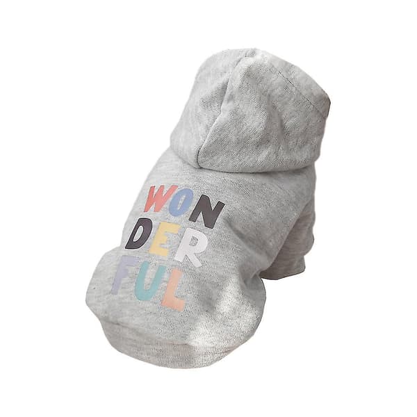Soft Dog Hooded Clothes, Wonderful Letter Print Pullover Closure