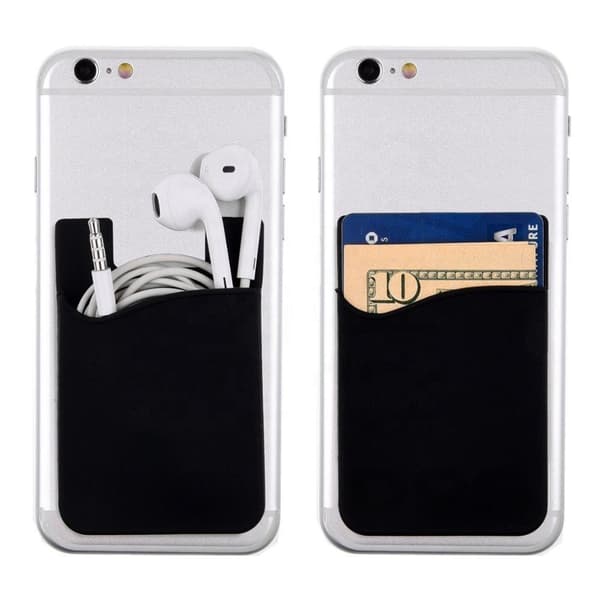 2-pack Universal Mobile Wallet/Card Holder - Self-adhesive Black