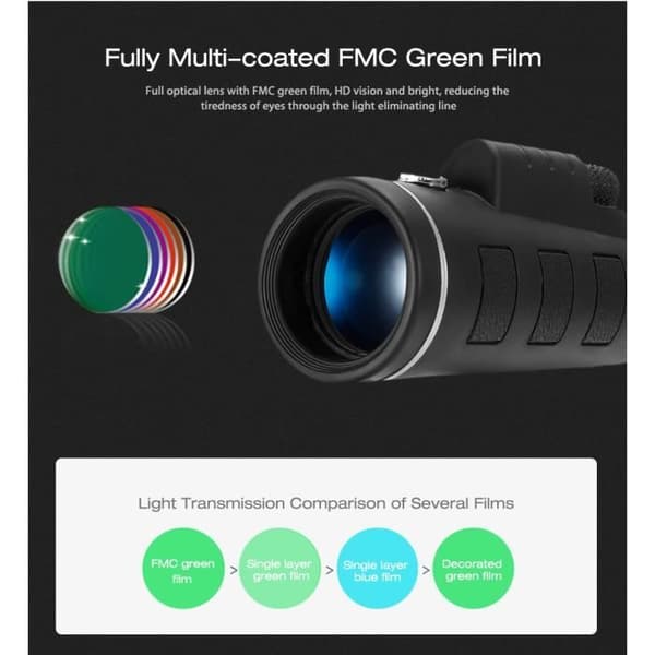 40X60 HD Mini Night Vision Monocular Telescope with Tripod