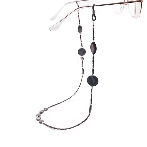 2 Pieces Beaded Eyeglass Chains, Adjustable Non-Slip Glasses Holders