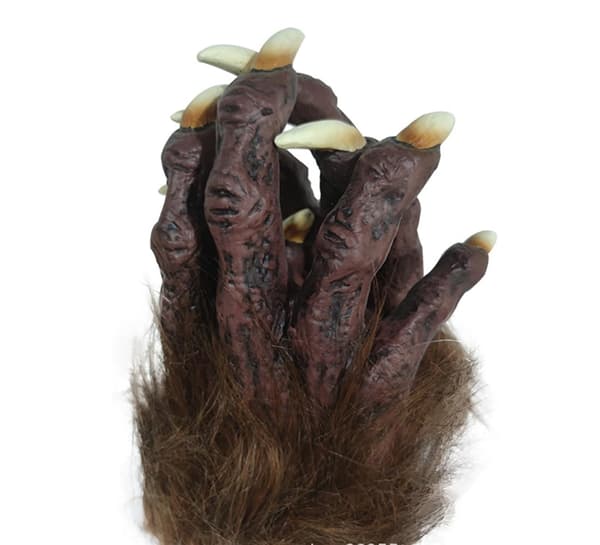 Bløde handsker rædsel brun ulve klo handsker uhyggelige halloween kostume handsker
