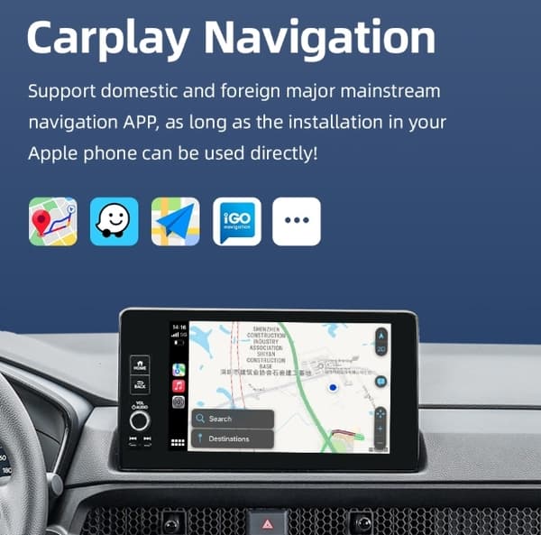 Langaton CarPlay -sovitin Plug and Play autoihin, joissa on langallinen CarPlay Langaton Android Auto Dual Channel