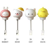 Flexible Mini USB LED Night Holder Cute Rabbit/Bear/Cat/Duck Baby