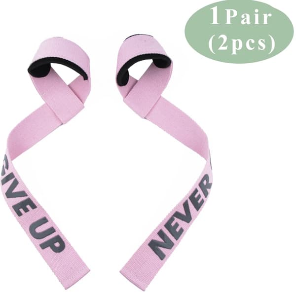 Gym Lyftremmar Marklyft Fitnesshandskar Vikt rosa 3 rosa 3 pink 3