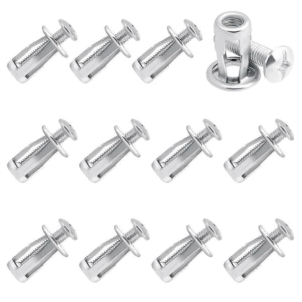 12 stk. hulroms døranker skruer sett hulroms metallhullfester M6 Jack Nuts Insert Nuts Petal Nuts for veggstålrør