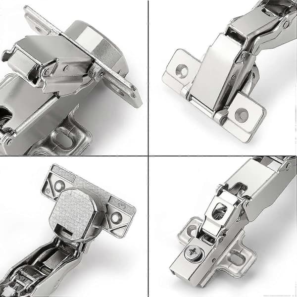 2-pack 165 Degree Soft-Close Hinges for Kitchen Cabinet Doors, Furniture Hinges, Concealed Combination Hinges for Wardrobe Doors, 35mm Full Overlay