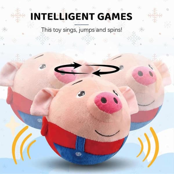 Music Vibration Bouncing Ball Active Moving Pet Plush Toy Interactive Dog Toy for Pets Dogs Cats Accessories
