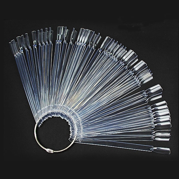 Display tips, glat prøvekort / display med tips i plexiglas