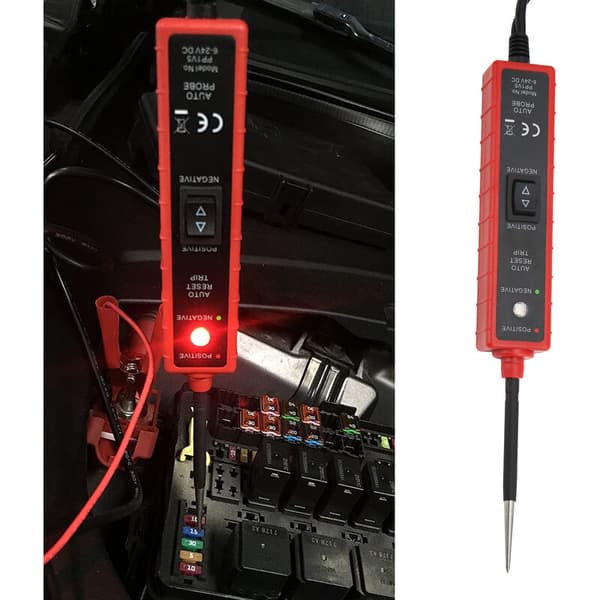 Bilkretsprøver med LED-lys 6-24V Multifunksjonell bilbåthenger Testprobe