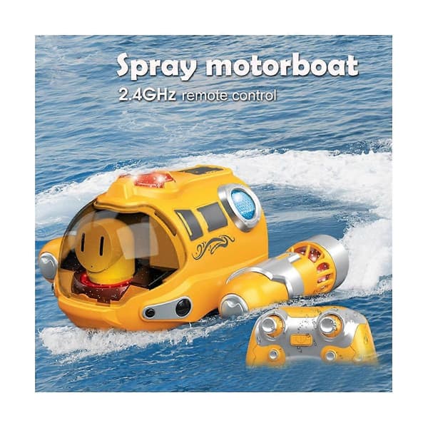 Mini RC Båt 2.4G Spray Fjernkontroll Båt Barn Vannleker Bursdagsgave Ubåtbåtform