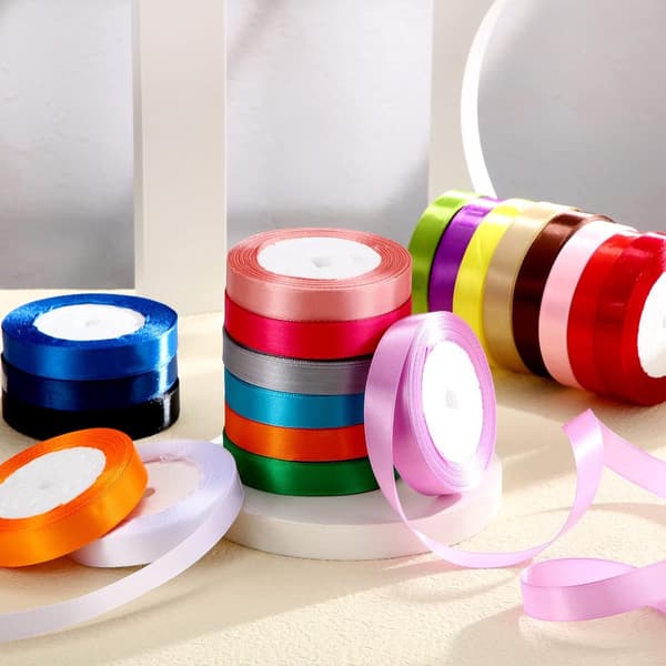 Satinband - Satinband - Presentband - Band - Presentband - 10 mm bred - 22 meter lång per styck ...