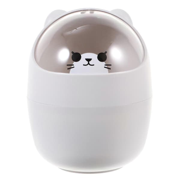 1 pc Mini Trash Can Storage Bin with Shake Lid Small Waste Bin