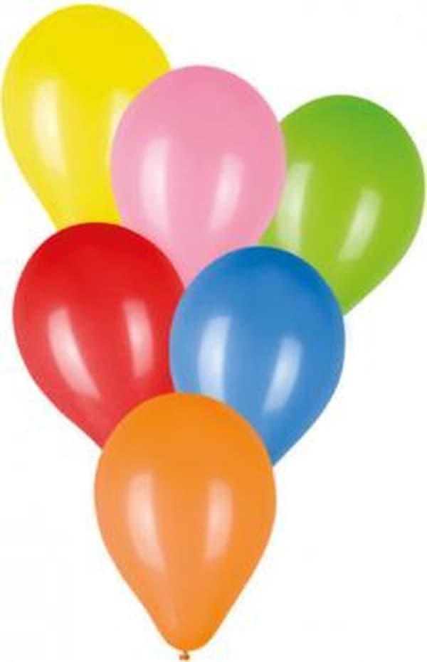 Fargede ballonger 100 stk