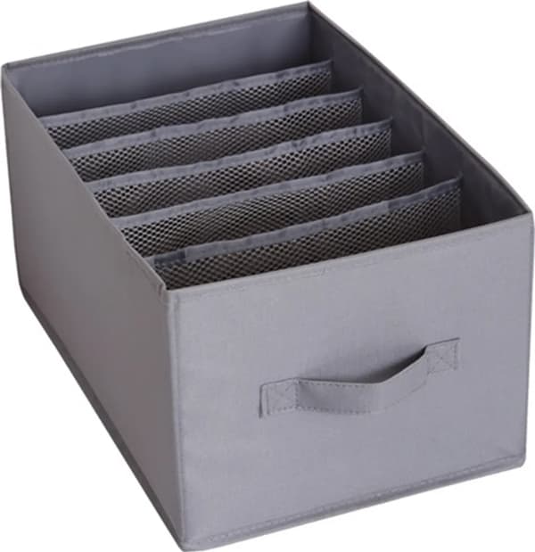 7-Compartment Wardrobe Organizer, Storage Box, Drawer Organizer, Foldable Storage Bins, for Pants, Clothes, 36x 25x 20cm