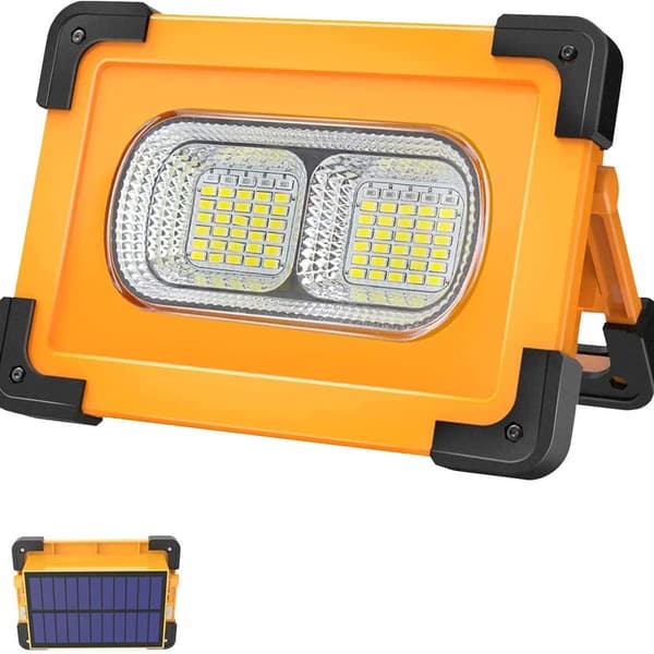 80W Oppladbar LED-flomlys 4 moduser Supersterk arbeidslampe Bærbar LED-flomlys