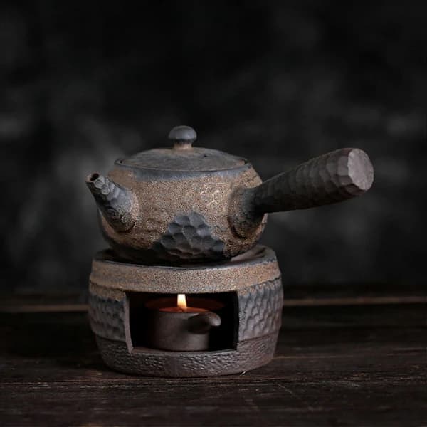 Japanese Coarse Pottery Handmade Teapot Warmer Ceramic Retro B