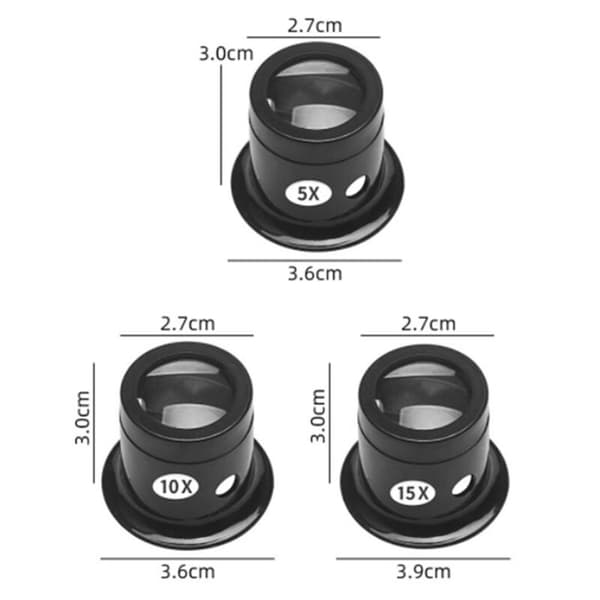 Ursmakarförstoringsglas 10X 20X 30X Bärbar monokulär lupp förstoringslins