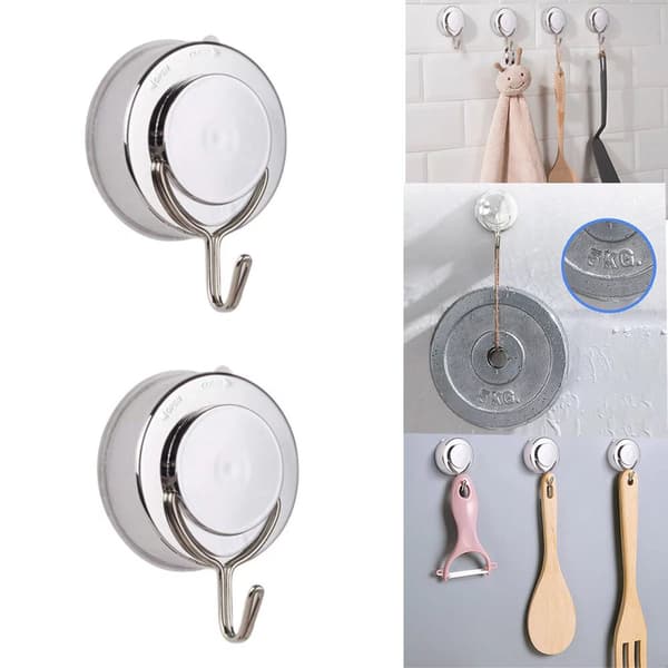Vacuum Suction Cup Hook for Bathroom, Toilet, Kitchen, Powerful DXGHC