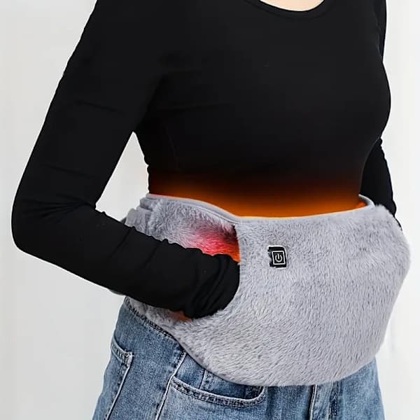 USB Heated Waist Belt with Adjustable Temperature - Multifunctional Polyester Electric Heating Pad for Abdominal and Lower Back Comfort
