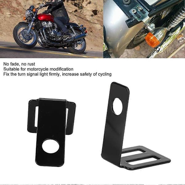 Universal baglygtebeslag til motorcykel baglygte i metal (sort)