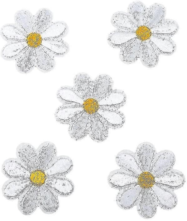 10 stk Blomsterlapper Påsybare Applikasjoner Broderi Sømmerlapp Applikasjoner