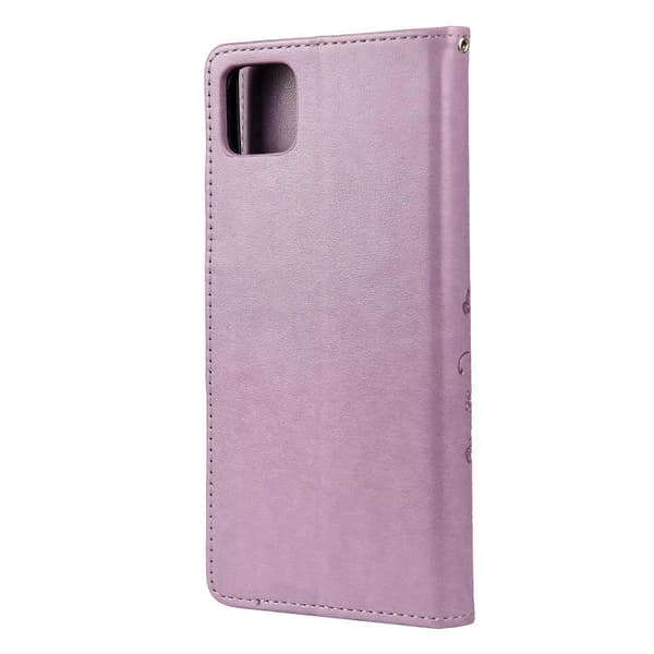 For Samsung Galaxy A22 5G Butterfly Flower Pattern Horizontal Flip Leather Case with Holder & Card Slots & Wallet