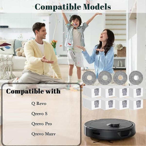 Tilbehørssæt til Q /Qrevo S/Qrevo Pro/Qrevo Maxv/Qrevo Master, Reservedele - Støvsugerposer, Moppeklude