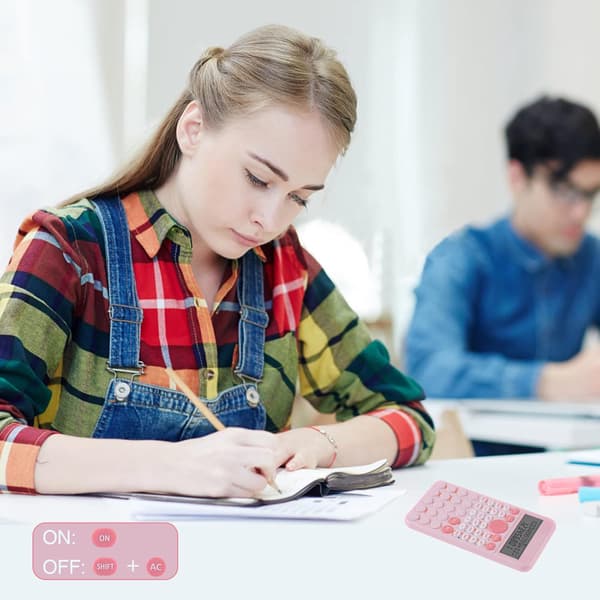 Standard Scientific Calculator with 2 Lines, Portable and Cute for School