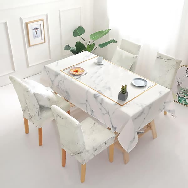 Matstolsöverdrag Set om 6 Stretch Slipcovers Elastiska Stolar C