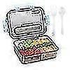 Bento Box for voksne og barn, matbeholder allsidig 3-roms Bento med bestikk holdbar A