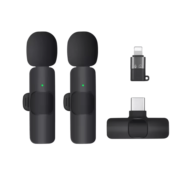 Lavalier Mini Mikrofon 2st Trådløs iPhone & Android For YouTube TikTok Vlog
