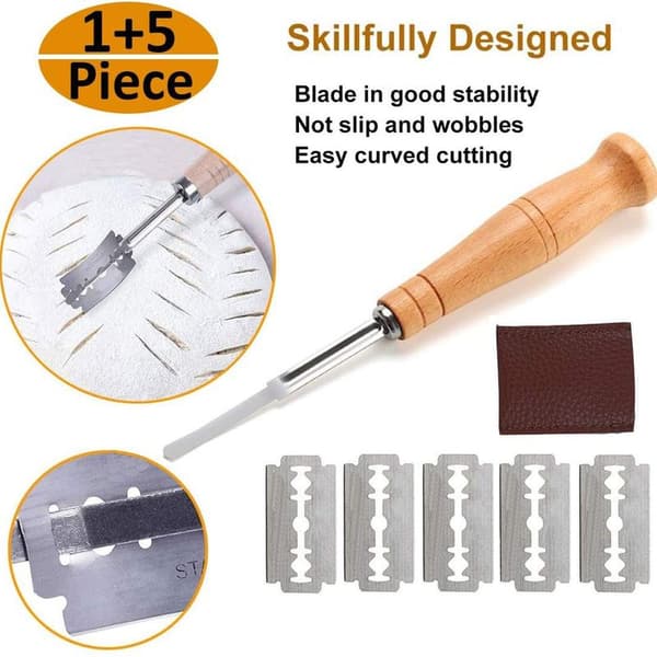 MENGZF Brødkniv, Dejskraber med 5 blade, Brødbager