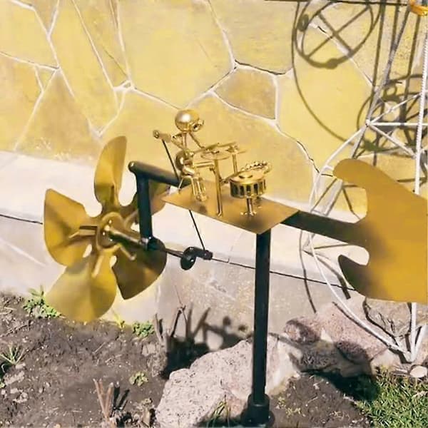 Kinetic Art Windmills Wind-Driven Kinetic Sculpture for Outdoor Decoration A A