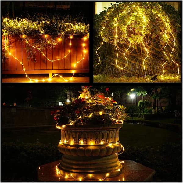 Outdoor Solar Garden LED String Light PVC Tube Light Copper Wire