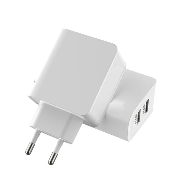 Shenzhen fabrikksalg direkte 24W 4.8A 2 USB-porter EU mobiltelefon hurtiglader CE Rohs