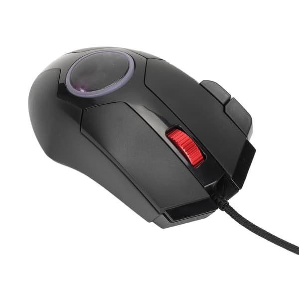 Gamingmus kablet 8 taster RGB Marquee 6 justerbar DPI buet ergonomisk genvejs multifunktionsknap computermus sort