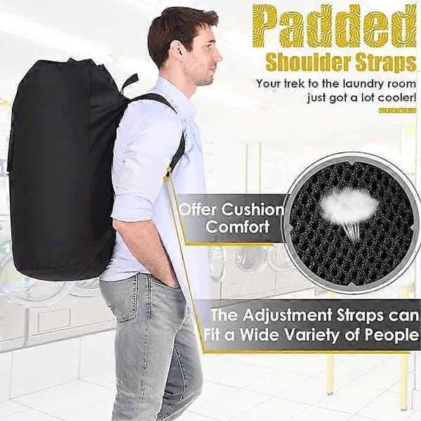Backpack Laundry Bag, Laundry Bag, Extra Large Heavy Duty Laundry Bag, Portable Laundry Bag with Straps, Durable Laundry Bag Backpack for College