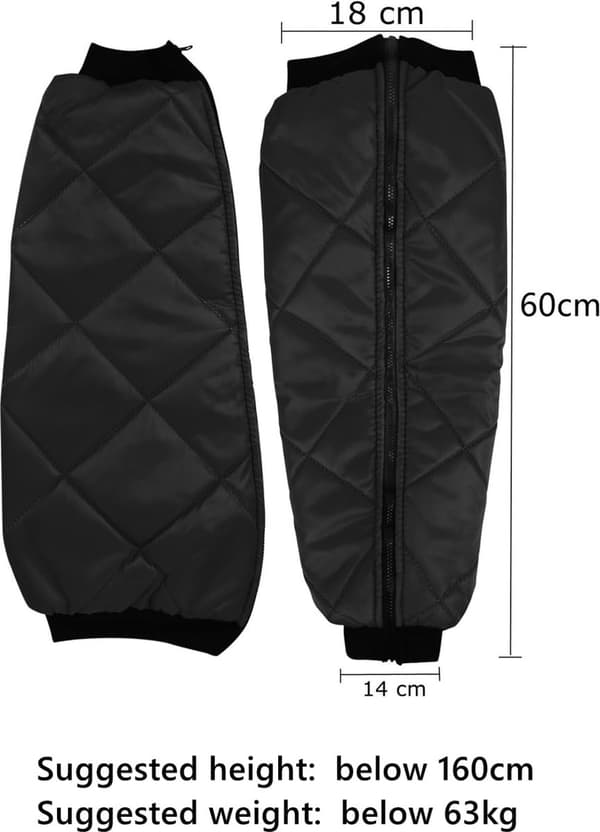 Windproof Motorcycle Knee Pads, Winter Waterproof Down Leg Covers with Zipper, Unisex